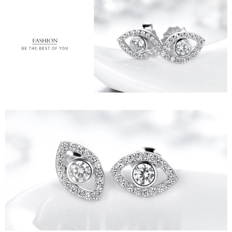 Kolczyki z Buddha Stones 925 Srebro Sterling Symbol Oka Złego Oka Ochrona