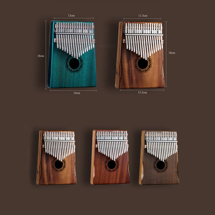 Kalimba z Buddha Stones 17 klawiszy Pianino kciukowe Drewno mahoniowe Akacja Orzech Przenośne pianino palce