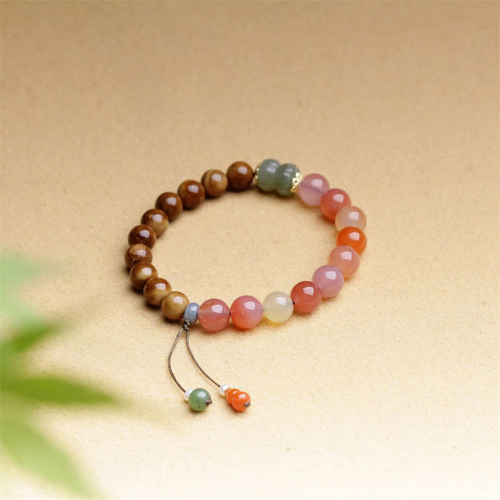 Bransoletka z Buddha Stones Kuka Seed Yanyuan Agat Hetian Jade Wealth Protection