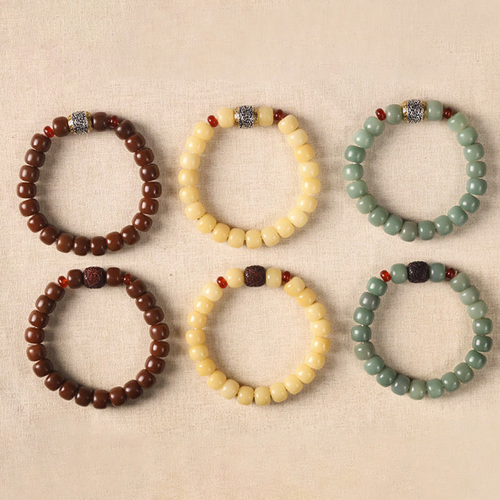 Buddha Stones Bodhi Nasiona Pomyślna Chmura Fu Charakter Koralik Bransoletka Pokoju