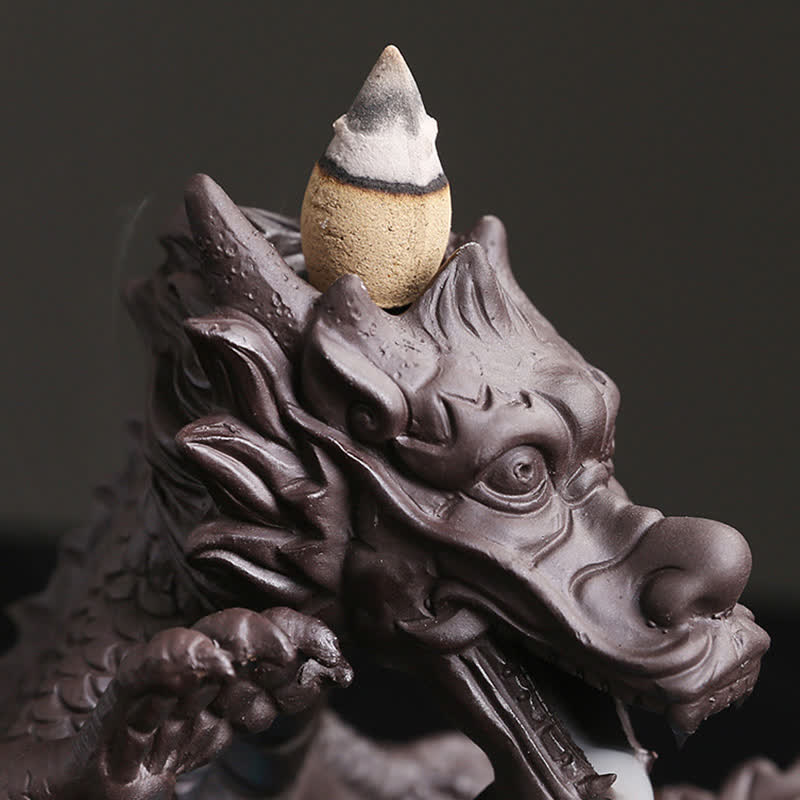 Dekoracja kadzielnicy chroniąca kwiaty Dragon Playing Ball