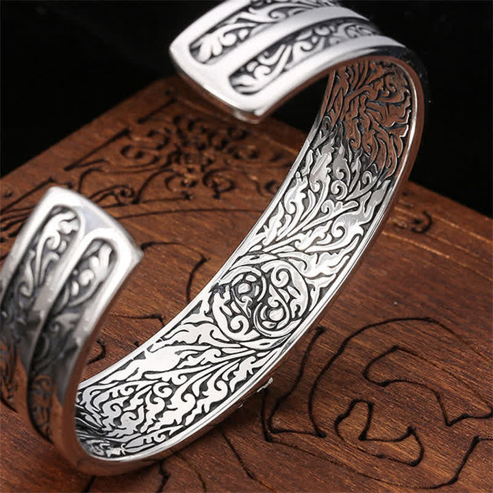 Bransoletka z Buddha Stones 925 ze srebra próby 925 z grawerowanym napisem Vajra Dorje, mocą duchową