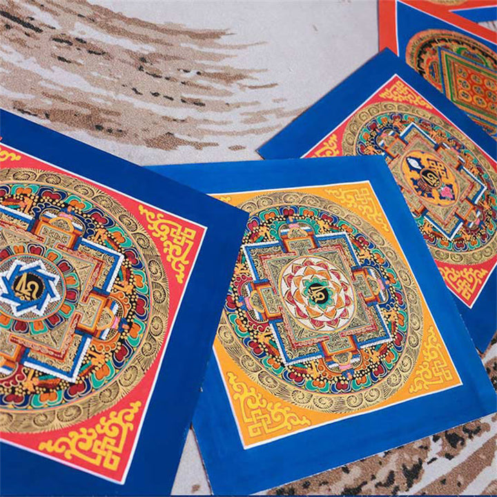 Tybetański ręcznie robiony obraz thangka Blessing Thangka Blind Box Losowy wzór kolorystyczny