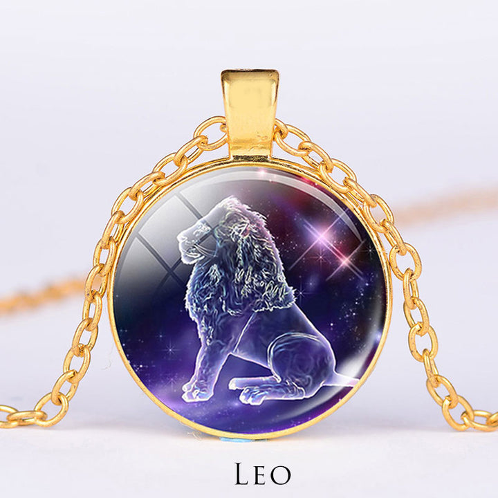 12 konstelacji zodiaku Księżyc Gwiaździste niebo Ochrona Błogosławieństwo Naszyjnik Wisiorek