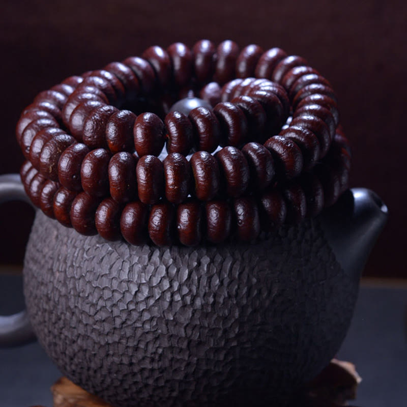 Buddha Stones Naturalne Tybet 108 Mala Koraliki Fioletowe Bodhi Nasiona Bogactwa Bransoletka