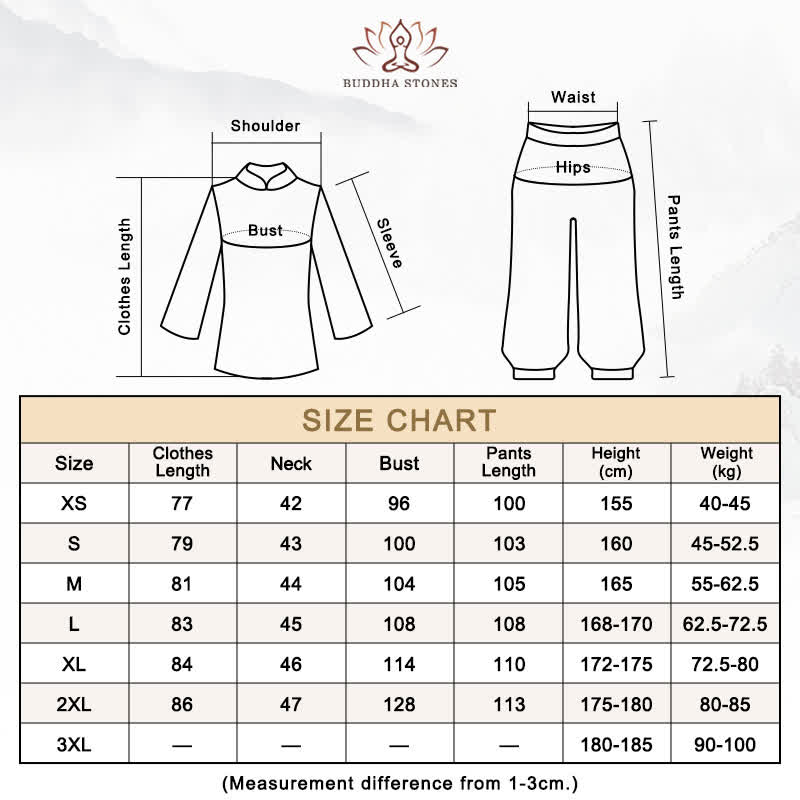 Buddha Stones Kwiat Lotosu Wzór Liści Tai Chi Medytacja Modlitwa Duchowa Praktyka Zen Odzież Damska Zestaw - image 5