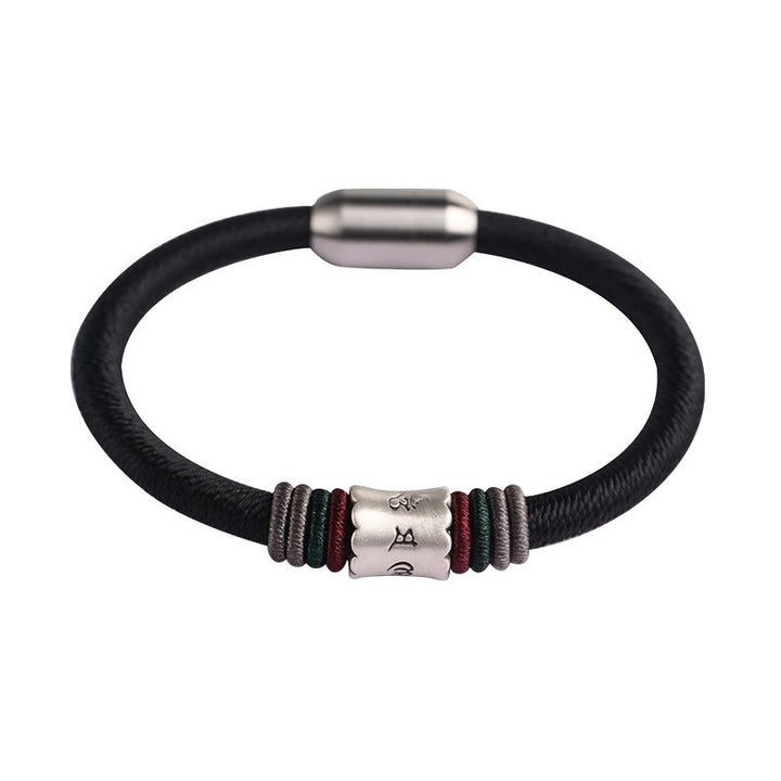 Bransoletka magnetyczna z Buddha Stones 999 ze srebra próby 925 Om Mani Padme Hum Peace z zapięciem magnetycznym - image 11