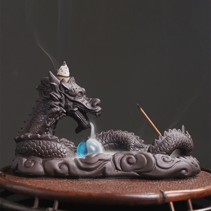 Dekoracja kadzielnicy chroniąca kwiaty Dragon Playing Ball