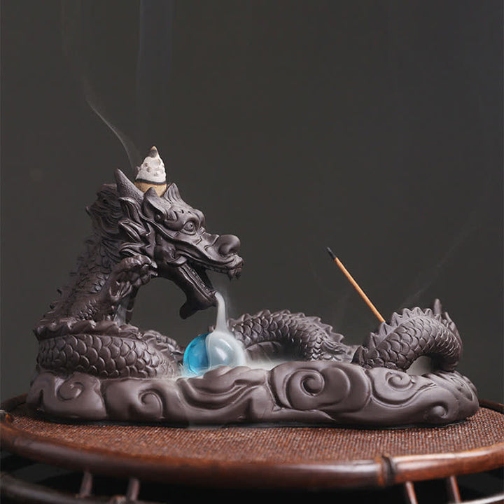 Dekoracja kadzielnicy chroniąca kwiaty Dragon Playing Ball