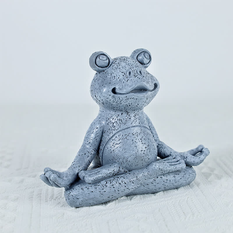 Medytujący Zen Pies Kot Żaba Dekoracja