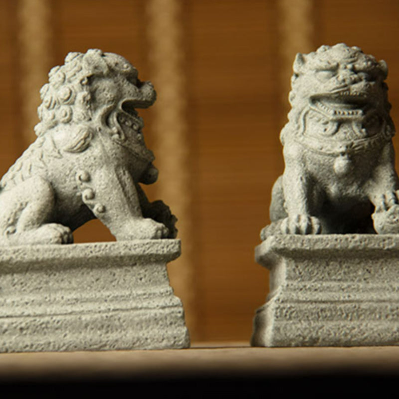 Buddha Stones Lew Fu Foo Psy Słoń Odpędzają Zło Błogosławieństwo Dekoracja Domu