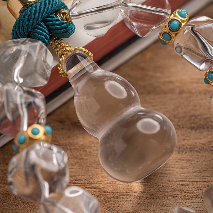 Buddha Stones Biały Kryształ Jeleń Tykwa Ochrona Samochód Wiszący Dekoracja