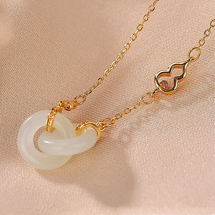 Buddha Stones 925 Srebro Sterling Okrągły Jadeit Szczęście Dobrobyt Naszyjnik Łańcuszek Wisiorek - image 4