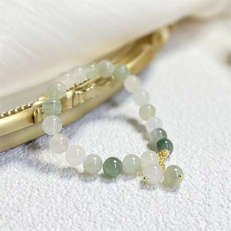 Bransoletka z Buddha Stones Natural Gradient Jade Abundance Luck