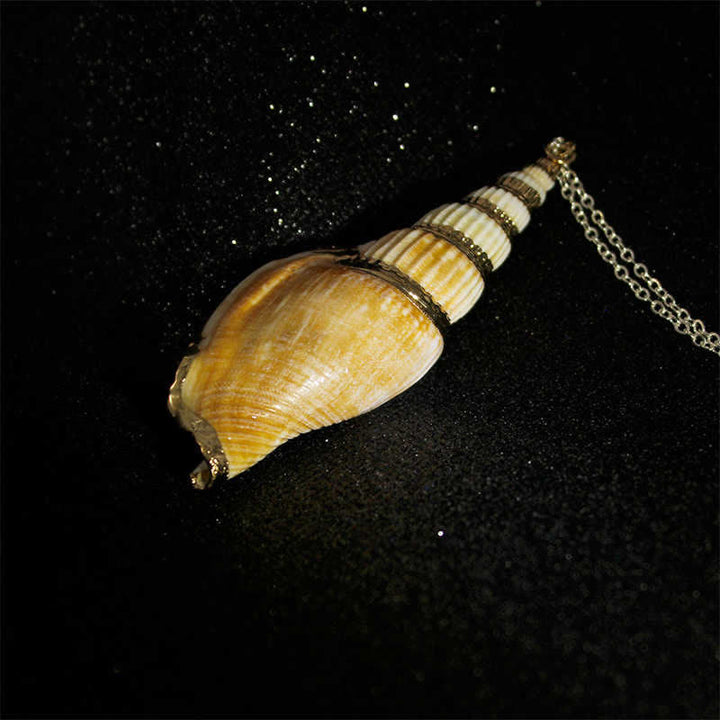 Naturalny naszyjnik z muszli Shankha Conch Shell z muszli morskiej