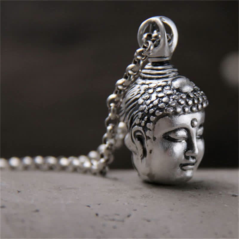 Buddha Stones 999 Srebrny Naszyjnik Budda Demon Spokój Wisiorek - image 3