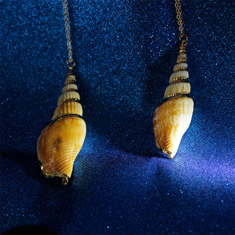 Naturalny naszyjnik z muszli Shankha Conch Shell z muszli morskiej