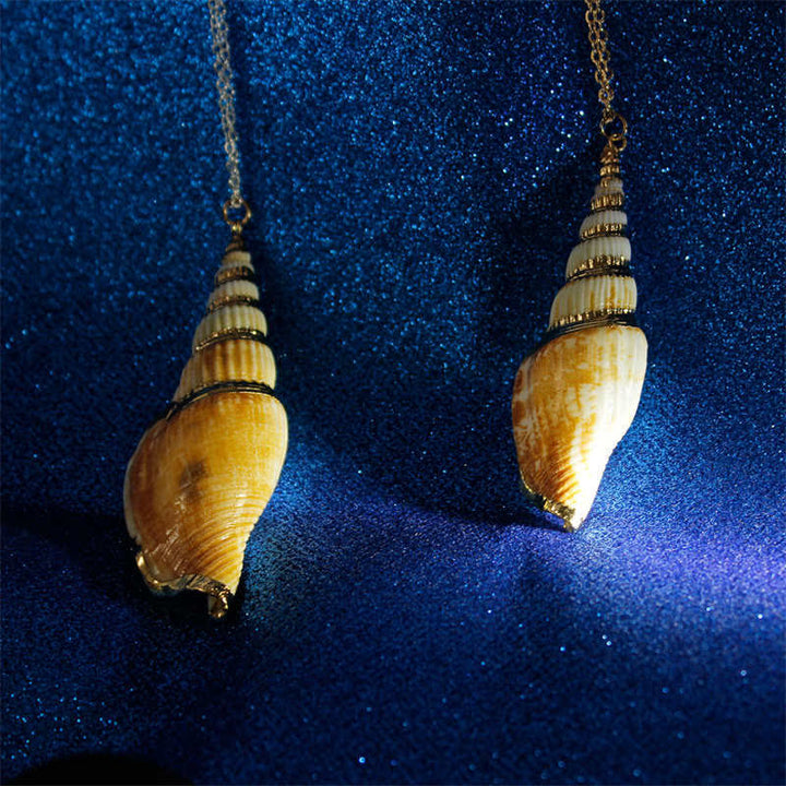 Naturalny naszyjnik z muszli Shankha Conch Shell z muszli morskiej