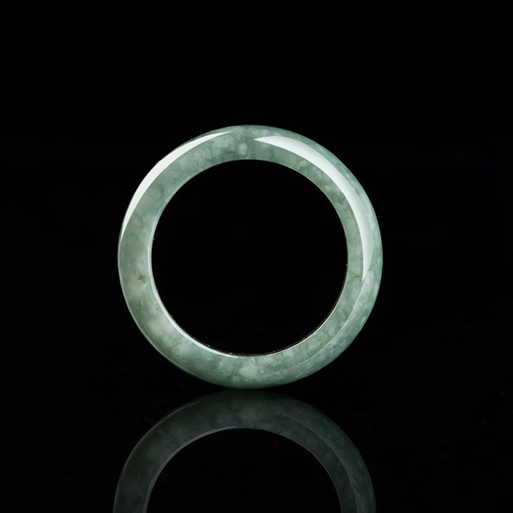 Pierścień leczniczy z naturalnego jadeitu z Buddha Stones