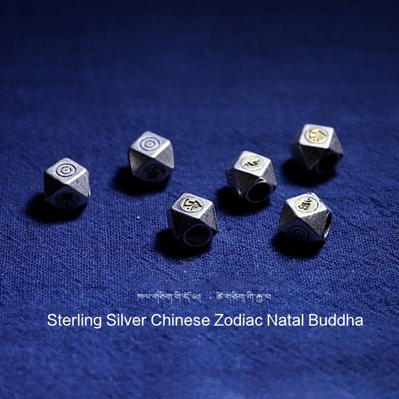 Buddha Stones 925 Srebro Sterlingowe Chiński Zodiak Natal Budda Naturalny Bursztyn Przezroczysta Bransoletka Na Lęk - image 9