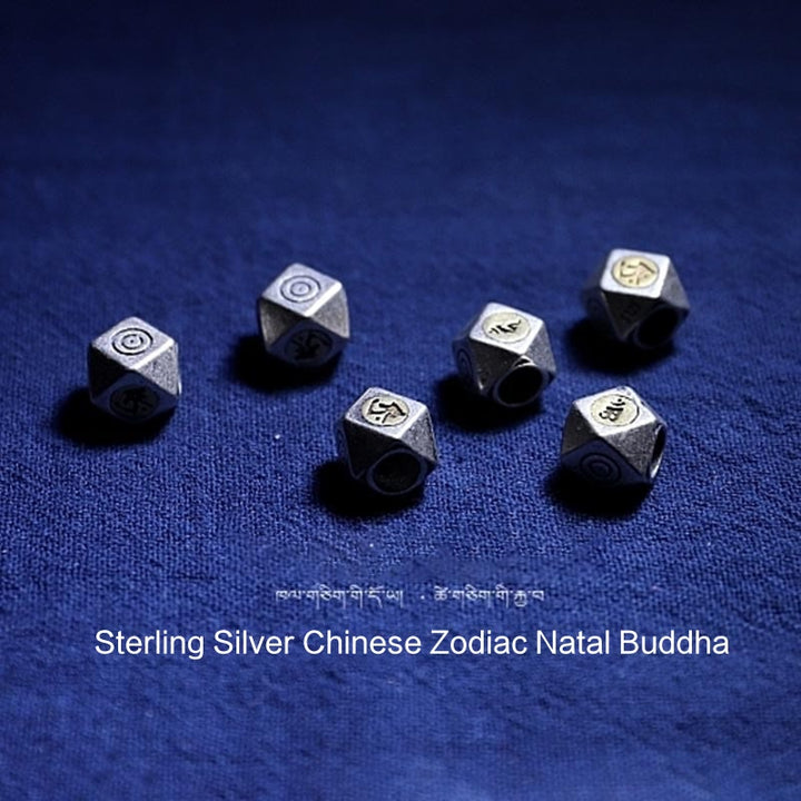 Buddha Stones 925 Srebro Sterlingowe Chiński Zodiak Natal Budda Naturalny Bursztyn Przezroczysta Bransoletka Na Lęk - image 9