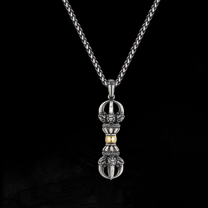 Buddha Stones Tybetański Dorje Vajra Design Naszyjnik Wisiorek Bogactwo - image 3
