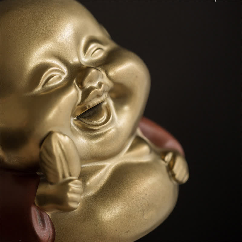 Mały Budda Śmiejący się Budda Ceramiczny uzdrawiający palnik kadzideł