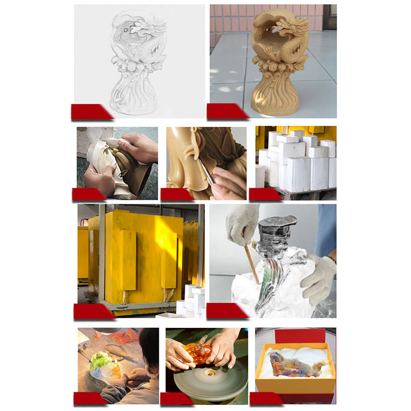 Buddha Stones Kwan Yin Awalokiteśwara Ręcznie robiona figurka Liuli Kryształowe dzieło sztuki Statua bogactwa Ofiara domowa Dekoracja - image 15