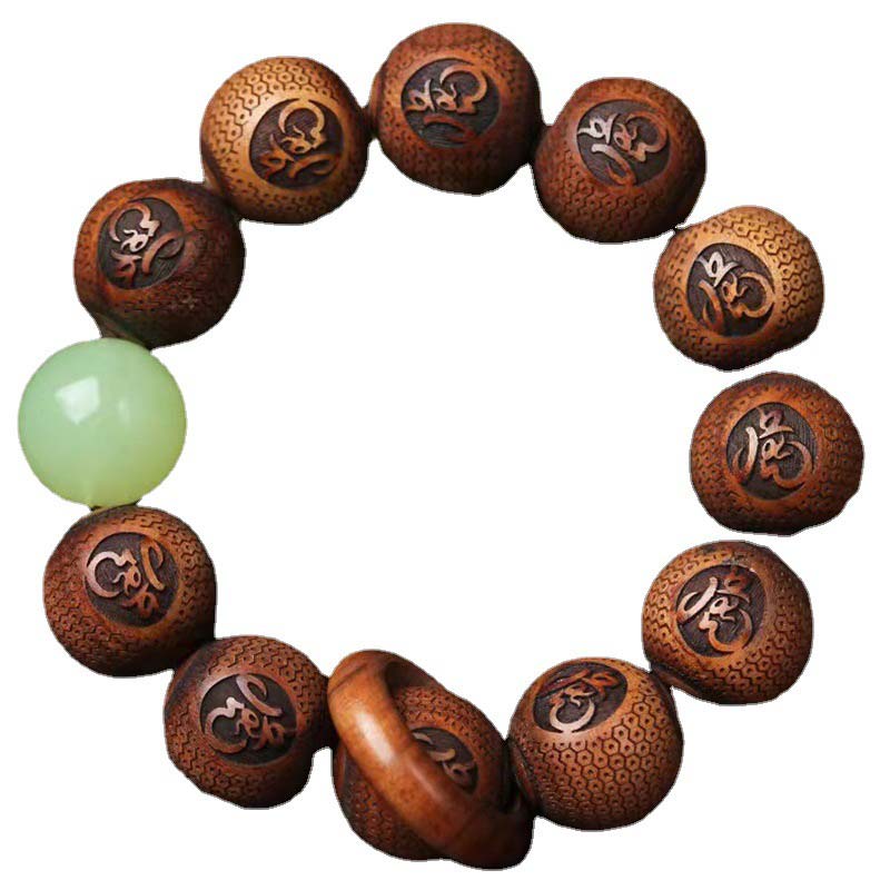 Bransoletka ochronna z motywem tygrysa z grawerunkiem z Buddha Stones tybetańskiego