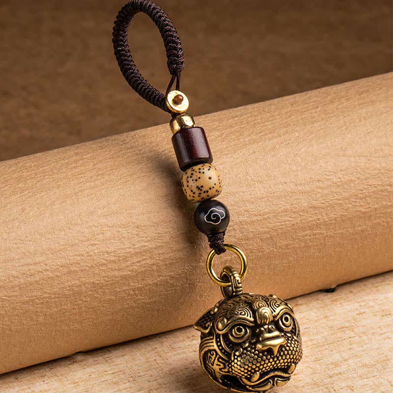 Buddha Stones PiXiu Wealth Miedziany Brelok do Kluczy