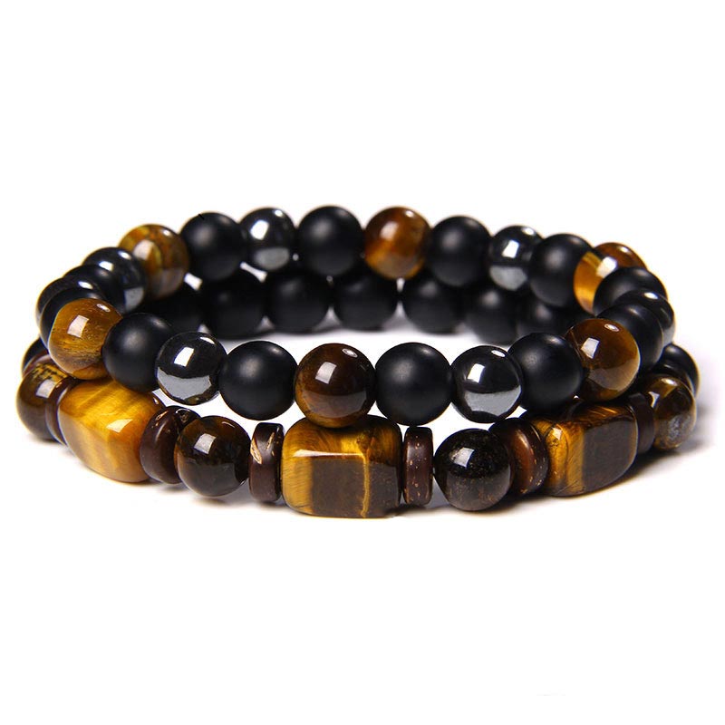 Buddha Stones Tiger Eye Frosted Stone Hematyt Courage