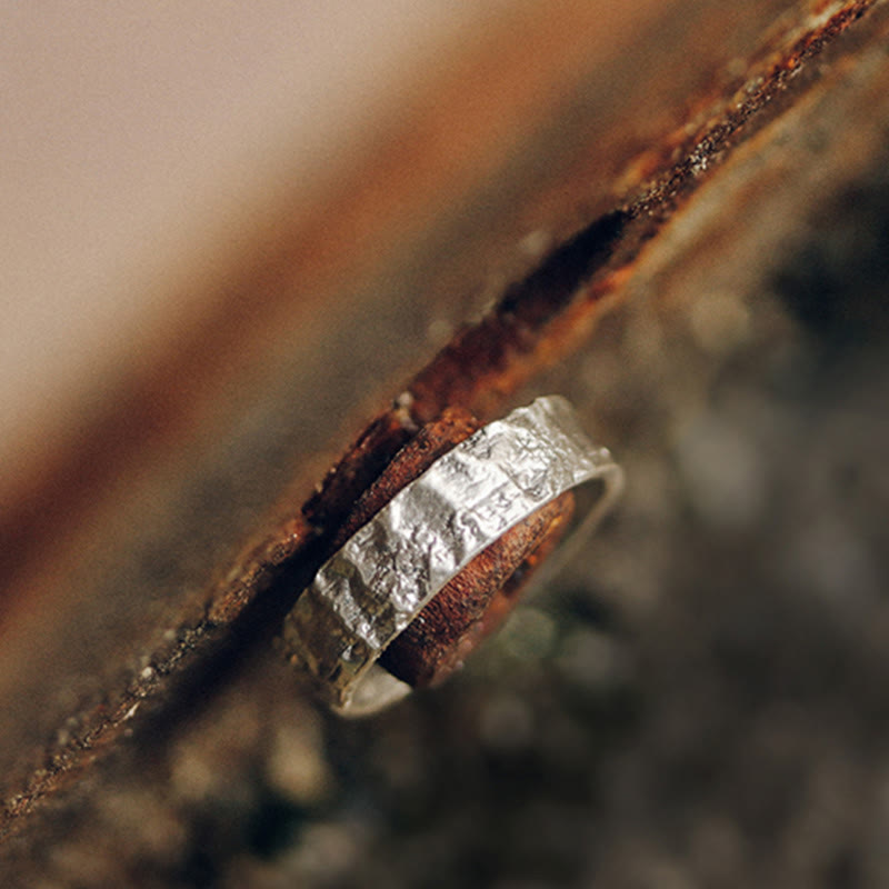 Pierścionek dla pary z prostym wzorem Buddha Stones ze srebra próby 925 i błogosławieństwa - 5 mm - image 6