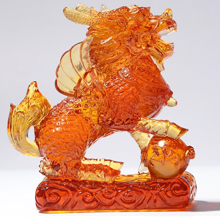 Feng Shui Kirin ręcznie robiony kryształowy element sztuki Liuli Fortune Home Office Decoration