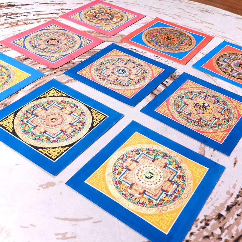 Tybetański ręcznie robiony obraz thangka Blessing Thangka Blind Box Losowy wzór kolorystyczny